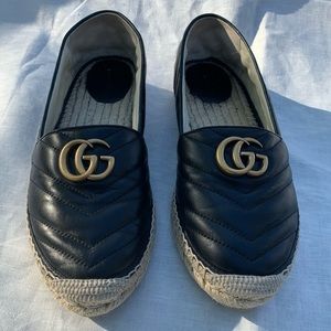 Gucci Leather espadrille with Double G